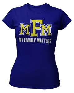 Women's My Family Matters Glittered Crew Neck T-shirt