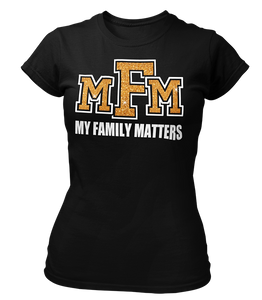 Women's My Family Matters Glittered Crew Neck T-shirt