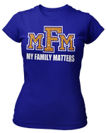 Load image into Gallery viewer, Women&#39;s My Family Matters Glittered Crew Neck T-shirt
