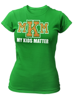 Load image into Gallery viewer, Women&#39;s Crew Neck Glittered My Kids Matter T-shirt
