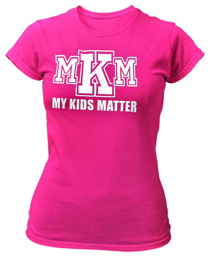 Women's Crew Neck Glittered My Kids Matter T-shirt