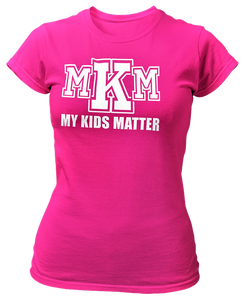 Women's Crew Neck Glittered My Kids Matter T-shirt