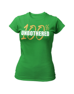 Load image into Gallery viewer, Women&#39;s 100% Unbothered Crew Neck Glittered T-shirt
