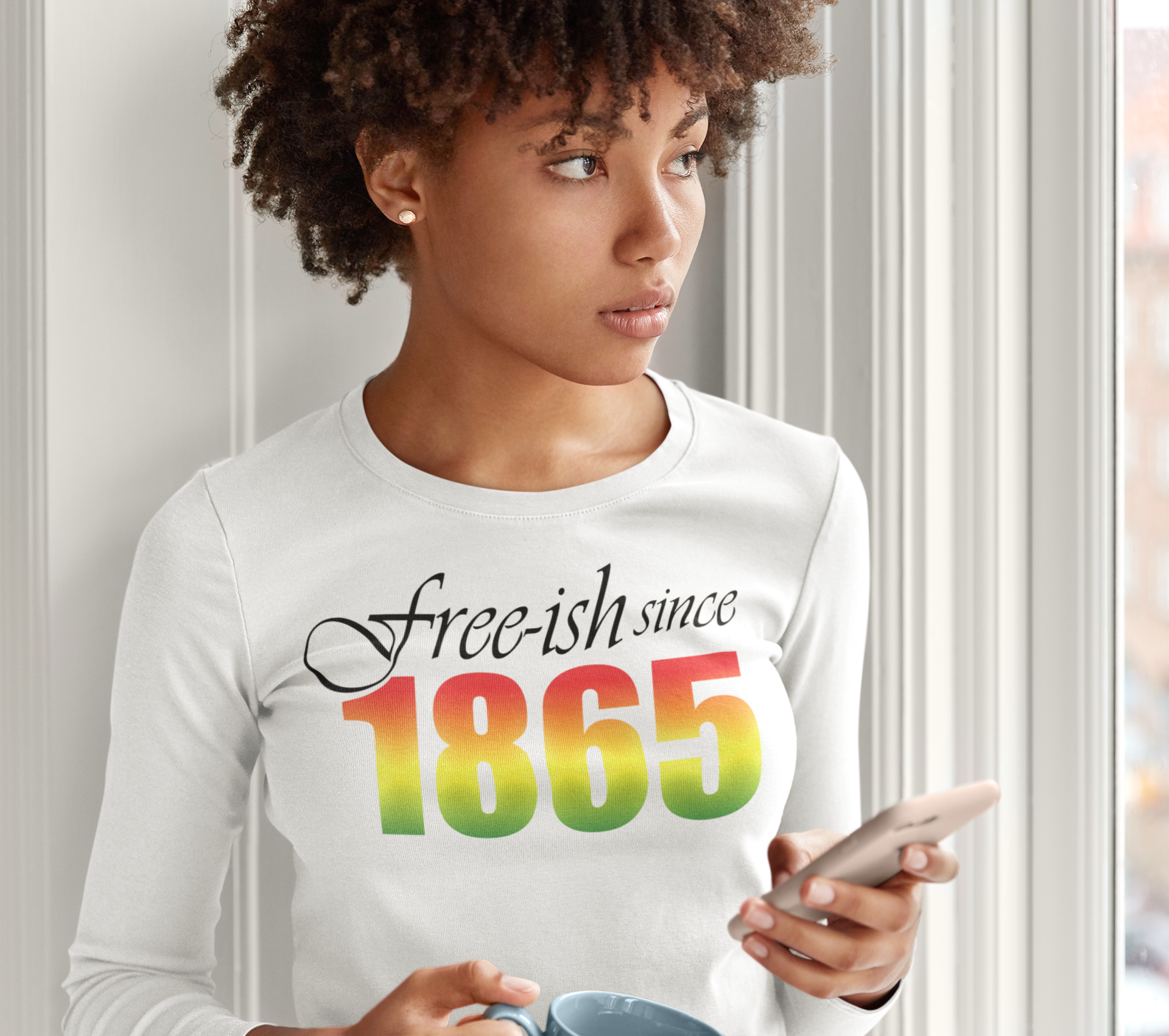 Women's Free-ish Since 1865 Juneteenth Long-Sleeve T-shirt