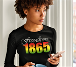 Load image into Gallery viewer, Women&#39;s Free-ish Since 1865 Juneteenth Long-Sleeve T-shirt
