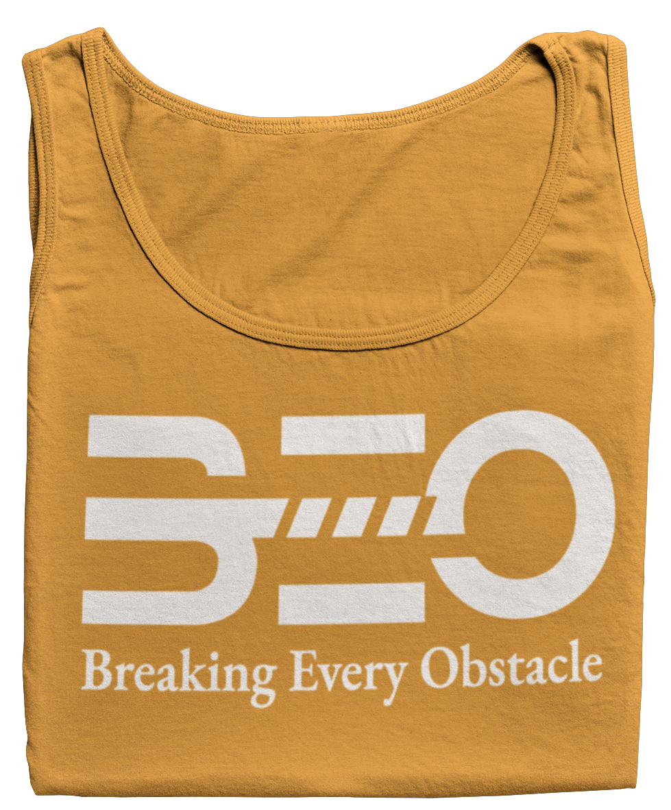 Women's BEO Glittered Racerback Tank Top