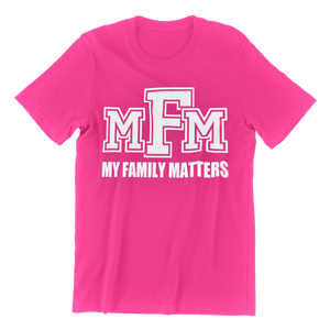 Women's Glittered My Family Matters Regular T-shirt