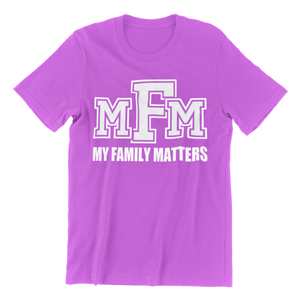 Women's Glittered My Family Matters Regular T-shirt