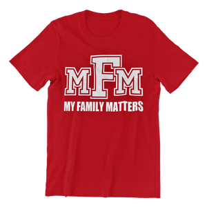 Women's Glittered My Family Matters Regular T-shirt