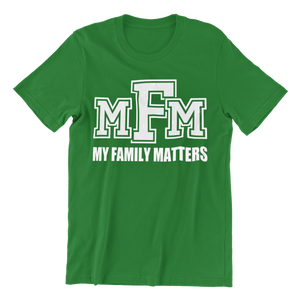 Women's Glittered My Family Matters Regular T-shirt