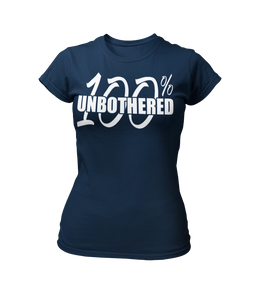 Women's 100% Unbothered Crew Neck Glittered T-shirt