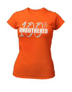 Women's 100% Unbothered Crew Neck Glittered T-shirt