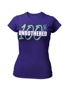 Women's 100% Unbothered Crew Neck Glittered T-shirt