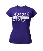 Load image into Gallery viewer, Women&#39;s 100% Unbothered Crew Neck Glittered T-shirt
