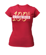 Load image into Gallery viewer, Women&#39;s 100% Unbothered Crew Neck Glittered T-shirt
