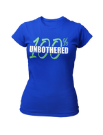 Load image into Gallery viewer, Women&#39;s 100% Unbothered Crew Neck Glittered T-shirt
