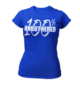 Women's 100% Unbothered Crew Neck Glittered T-shirt