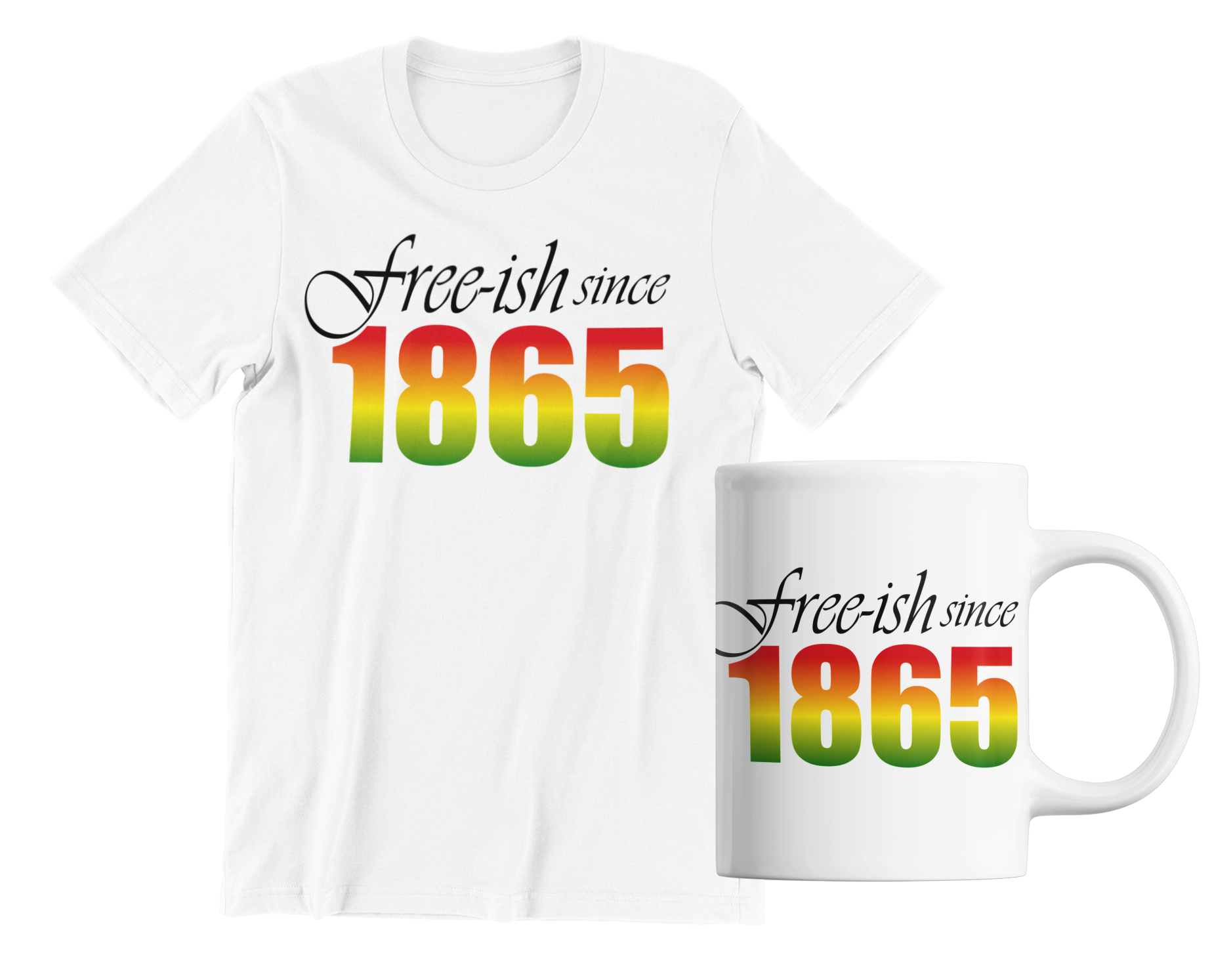 Free-ish Since 1865 Regular T-shirt & Mug Gift Set