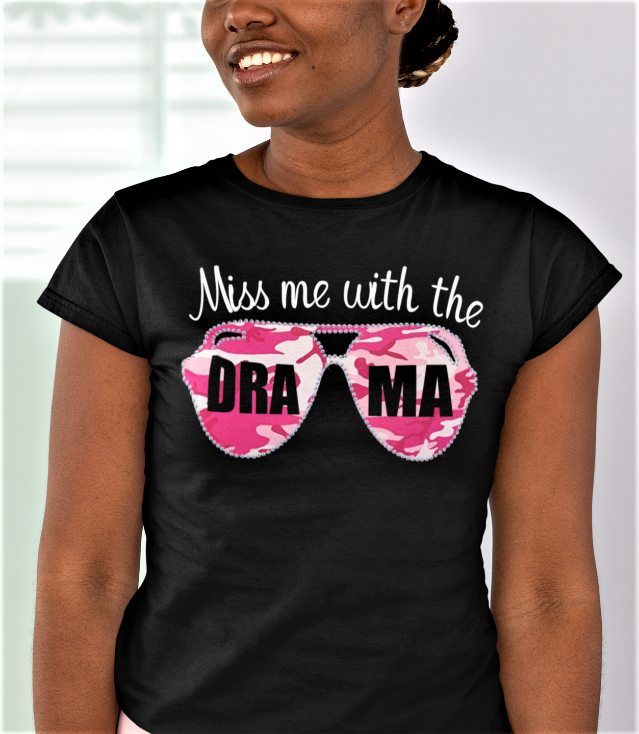 Women's Style Miss Me With the Drama Rhinestone T-Shirt