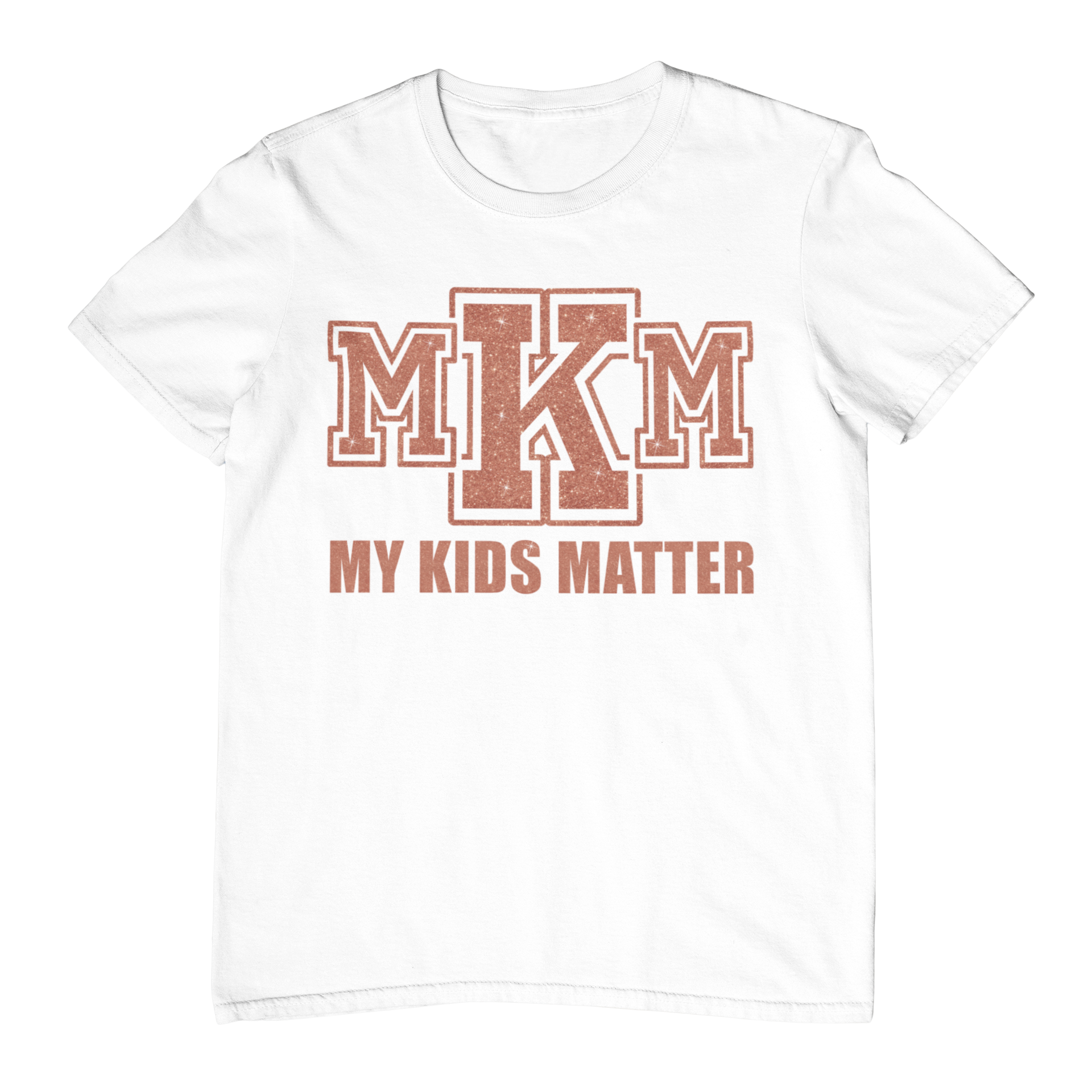 Women's Glittered My Kids Matter Regular T-shirt