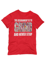 Load image into Gallery viewer, Women&#39;s &quot;The Assignment Is To GRIND And Never Stop&quot; Regular Rhinestone T-shirt
