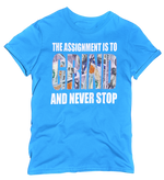 Load image into Gallery viewer, Women&#39;s &quot;The Assignment Is To GRIND And Never Stop&quot; Regular Rhinestone T-shirt
